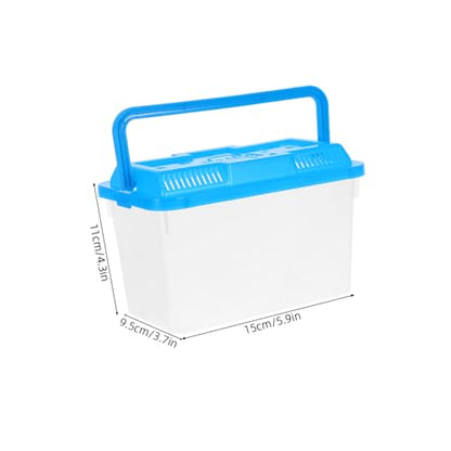 4Pcs Portable Breeding Box for Reptiles Mini Aquarium with Bright Lids Lightweight Travel Fish Tank for Turtles Hamsters and Small Pets Versatile Pet Container