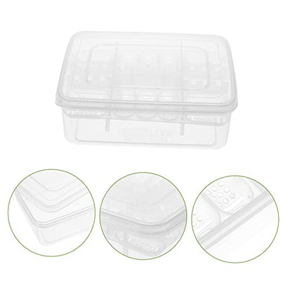 Kisangel 2pcs Reptile Egg Incubator with Compartment Hatching Box for Lizards and Tortoise Eggs Durable Transparent Easy to Clean and Reusable Breeding