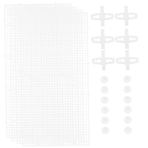 LIOOBO 4pcs Aquarium Divider Fine Mesh Tank Separator for Betta Reptiles Plastic Grid Fish Tank Separator Suction Cups