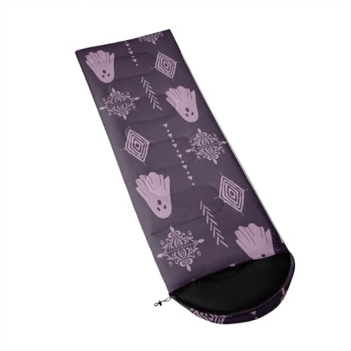 Erosebridal Sugar Skull Southwestern Aztec Western Sleeping Bag for Kids Camping Blanket for Hiking Travel Hunting Sleep Bag - color: Black Purple 16