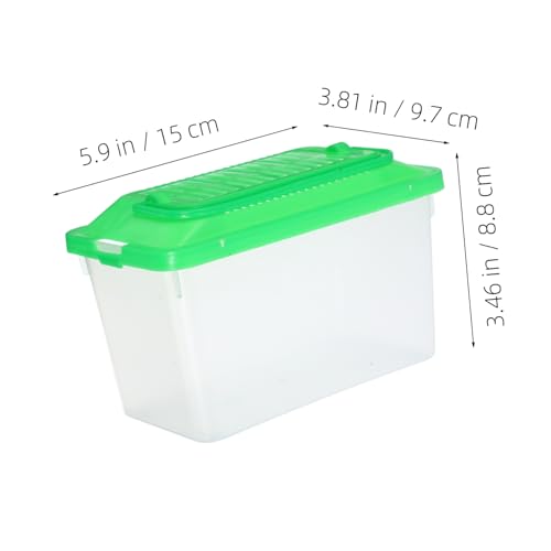 Portable Plastic Turtle Tank Transparent Feeding Box Multi-Functional Aquarium Habitat for Reptiles Small Pets Easy to Optimal Airflow Excellent Visibility for Pet Transport and