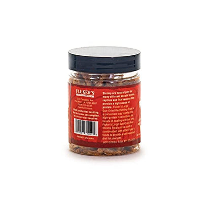 Fluker's All Natural Large Sun-Dried Red Shrimp, High Protein Treats, Aquatic Turtle Food, Great for Aquatic Frogs, Tegus, Monitors, and Tropical Fish, 0.6 oz - size: 0.6 Ounce (Pack of 1)