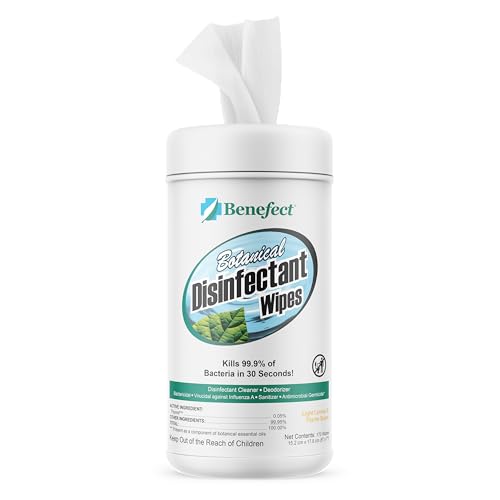 Benefect Botanical Disinfecting Wipes - (170 Wipe Count) Natural, No Residue - Antibacterial Disinfectant, Multi-Surface Cleaning and Sanitizing Wipes - size: 170 Count (Pack of 1)