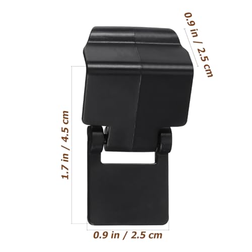 Totority Terrarium Lock Aquarium Lid Clips 6Pcs for Turtle Terrarium Glass Tank Locks Easy Install Safety Clips for Reptile Feeding Tanks Black Plastic 1.85X1.14X0.98 Inch