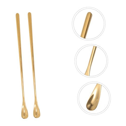 YARNOW 2pcs Sturdy Reptile Food Spoon Small Pet Feeding Tool for Lizard and Turtle Stainless Steel Easy to Use