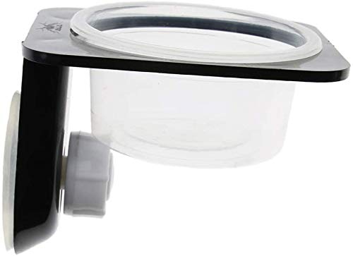 N/W Plastic Reptiles Feeder Single Double Feeding Bowl Food Water Dish Insects Spider Breeding Pots Suction Cup (Simple Lattice)