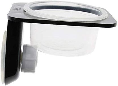 N/W Plastic Reptiles Feeder Single Double Feeding Bowl Food Water Dish Insects Spider Breeding Pots Suction Cup (Simple Lattice)