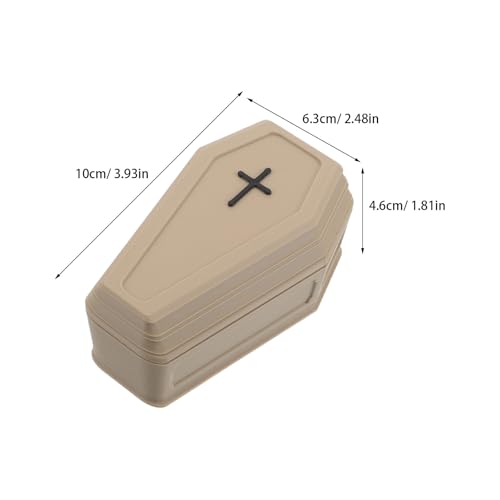 Mini Coffin Box: Resin Hamster Casket - Pet Burial Box for Party Favors Goth Display Doll Bird Reptile Rabbit Mice Parrot Memorial