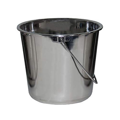 Grip Stainless Steel Bucket (1 Gallon) - Great for Pets, Cleaning, Food Prep - Hang on Fences, Cages, Kennels - Home, Garage, Workshop - size: 1 Gallon