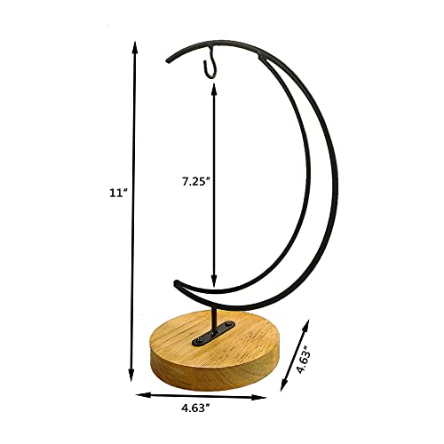 YY YEARCHY Ornament Display Stand Holder Home Wedding Decoration Rack for Hanging Glass Globe Air Plant Flower Pot Stand Iron Pot Hook Stand Terrarium Witch Ball (1, 11"*4.6") - size: 11"*4.6"