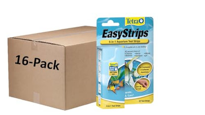 Tetra EasyStrips 6-in-1 Aquarium Test Strips, 400 Pack | Monitors Nitrates, Nitrites, Hardness, Chlorine, Alkalinity & Ph In Fresh Or Saltwater - size: 25 Count (Pack of 16)