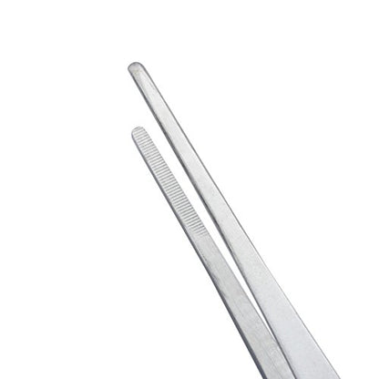LGEGE 2pcs Long Handle Stainless Steel Straight and Curved Tweezers Nippers for Garden, Kitchen, Indoors and Outdoors