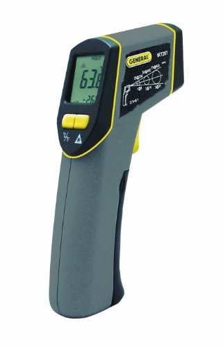 General Tools Non-Contact Digital Laser Temperature Gun, Thermal Detector, -4 to 608 degrees F (-20 to 320 degrees C) - For Cooking/BBQ/Food/Fridge/Pizza Oven/Engine - style: Mid Range