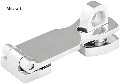 Marine Grade Stainless Steel Heavy Duty Door Hasp with Turning Padlock Eye Mount