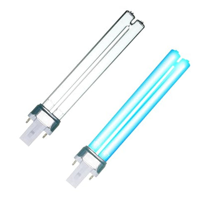 9W UV Light Bulb for Pond Outdoor Clarifier Fish Tank Aquarium | Compatible with JUP-01 UVE9 CF400 CF500 UVCP-9, Light for Fish/TurtleTank/Aquarium, 2 PCS 9W Pond Lights for G23 Base - size: 9W-UVLB-2P