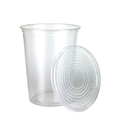 Josh's Frogs 32 oz Fruit Fly Cup and Vented Lid- 10 Pack - size: 10 Count (Pack of 1), style: Vented Lid
