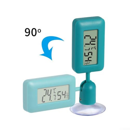 FABULETTA Fahrenheit Dual Scale Thermometer, 360 Degree Rotating Hygrometer, Suction Cup Reptile Thermometer(Green) - color: Green