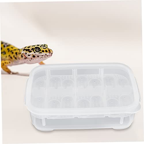 Professional Reptile Breeding Box Durable Egg Incubator Case for Hatching Geckos Lizards and Turtles Lightweight Design for Easy Use and Protection - color: White