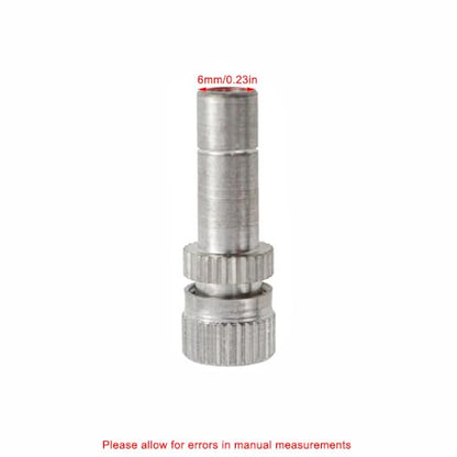 10PCS Misting Nozzles, Silver 6mm Misting Nozzles for Gardens, Landscaping, Setting up Greenhouse Watering Systems, Reptile Misting Systems, Home Irrigation Systems, Outdoor Cooling Systems - size: 10PCS
