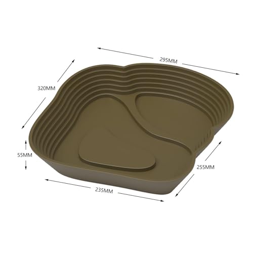 Reptile Water Dish,Reptile Bathing Pool,Turtle Bath Feeding Dish Tortoise Water Bath Bowl for Frog Tortoises Pet Supplies, Coffee - color: Coffee