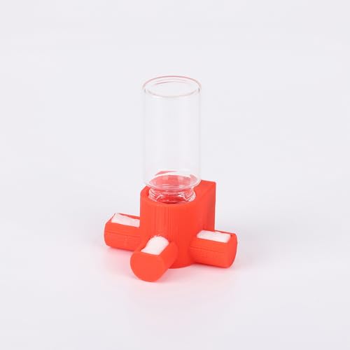 Jumping Spider Water Dispenser, Magnetic Hanging Feeder,Suitable for Jumping Spiders,Tarantulas, Praying Mantises,Arboreal Animals, and Other Small Animal Enclosure Accessories,5ML (Red) - color: Red