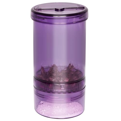 Cricket Calcium Powder Mixer, Reptile Cricket Keeper, Reptile Calcium Duster for Bearded Dragon Gecko Lizard Snake Chameleon (Purple)