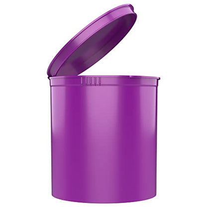 90 Dram CR Plastic Packaging Pop Top Containers - Child Resistant Travel Holder Vial Bottles - 60 qty (Purple) - color: Purple