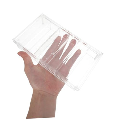 Ipetboom Acrylic Incubation Chamber with Lid, 6-Compartment Small Specimen Breeding Box, Laboratory Storage Tray for Fish Egg Hatching and Scientific Observation, 6.6x3.8
