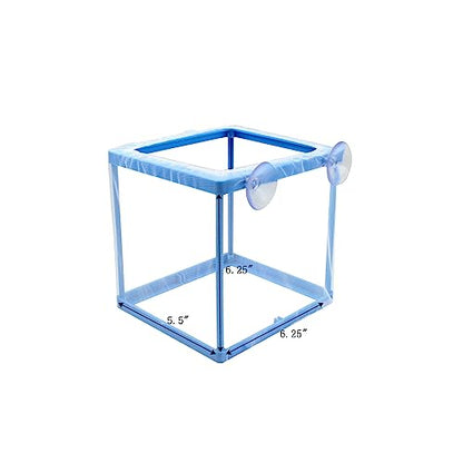 AQUANEAT Fish Tank Breeder 2 pcs Small Mesh Net Fry Saver Aquarium Spawn Hatchery Isolation with Suction Cups - size: Small