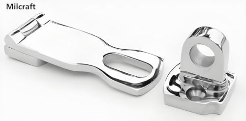Marine Grade Stainless Steel Heavy Duty Door Hasp with Turning Padlock Eye Mount
