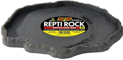 Zoo Med Reptile Rock Food Dish, X-Large - size: X-Large (13"l x 1"w x 9.5"h)