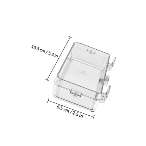 TOYANDONA Reptile Feeder Escape-Proof Feeding Box with Suction Cup Large Suspended Water Dish for Pet Geckos and Lizards Terrarium Use