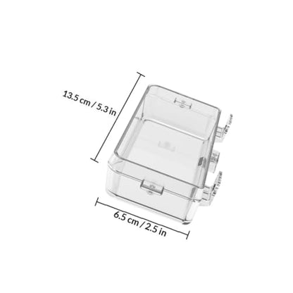 TOYANDONA Reptile Feeder Escape-Proof Feeding Box with Suction Cup Large Suspended Water Dish for Pet Geckos and Lizards Terrarium Use