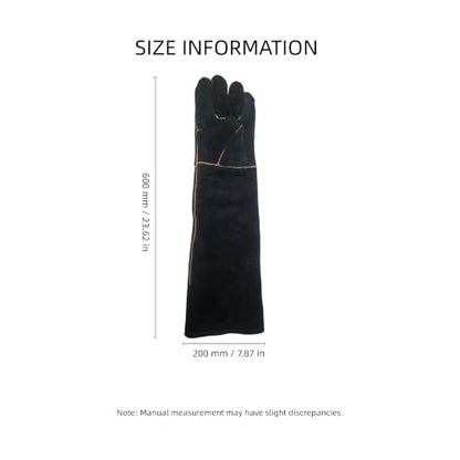 23.6 in Reptile Handling Gloves, Bite-Resistant Pair for Snakes & Lizards | Extended forearm protection