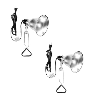 Simple Deluxe Clamp Lamp Light Socket with 5.5 Inch Aluminum Reflector, Suit for Max 60 Watt Lamp (No Bulb Included) with 18/2-Gauge 6 Feet Cord, 2-Pack - size: 5.5 Inch (60 Watts), style: 2-Pack