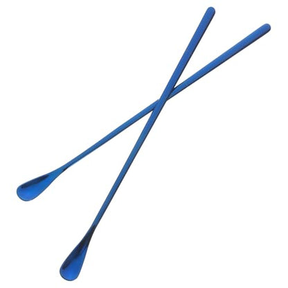 Toddmomy 2pcs Long Handle Reusable Scoop for Reptile Food Mixing Spoon for Lizard and Small Animals Convenient Pet Feeding Tool Blue - color: Blue
