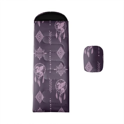 Erosebridal Sugar Skull Southwestern Aztec Western Sleeping Bag for Kids Camping Blanket for Hiking Travel Hunting Sleep Bag - color: Black Purple 5