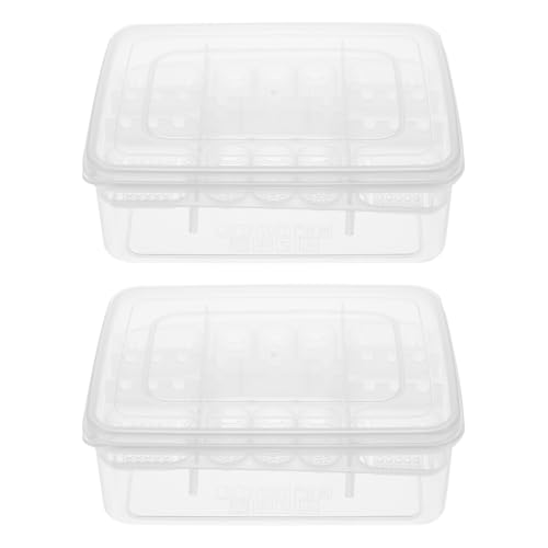 Reptile Egg Incubator Tray 16 Compartment Egg Hatching Box for Tortoise Lizard and Transparent Breeding Tray for Easy Observation 6.57 X 4.84 X 2.36 in 2 Pack