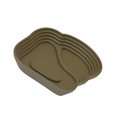 Reptiles Bathing Bowl Terrariums Basin for Turtles Lizards Feeding Soaking Bath Pool with Ramps - color: Green Brown,large