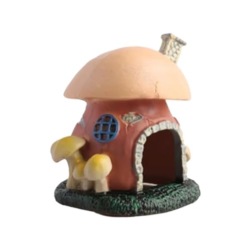 Miniature Mushroom Statue Toad House Small Fish Habitat, Suitable for Various Fish and Amphibians, Including Turtles, Toads, and Hiding Houses of Different Sizes