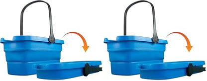 Unger Professional 3-Gallon Collapsible Bucket, Portable Household Cleaning Supplies, Small Washing Buckets with Handles, Essential Water Container and Storage Organizer Tool (Pack of 2) - size: 3-Gallon Bucket (Pack of 2)