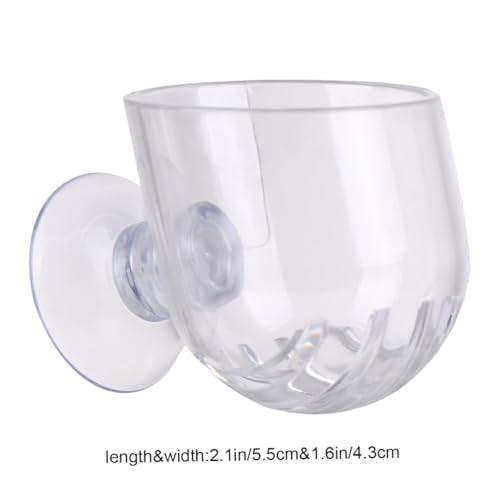 Red Acrylic Automatic Fish Feeder Cup for Aquarium Shrimp and Fish Feeding Worms Small Red Feeding Dish Suitable for Tank Use