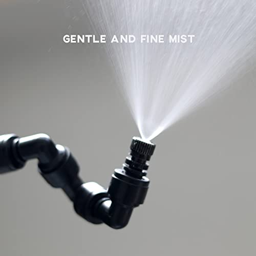1/4" Reptile Mister Nozzle, Adjustable Spray for Terrarium Fogger | Adjustable reptile misting nozzles. Compatible with most misting systems for terrarium, vivarium & rainforest tanks - size: Four Head