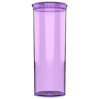60 Dram CR Plastic Packaging Pop Top Containers - Child Resistant Travel Holder Vial Bottles - 75 qty (Translucent Purple) - color: Translucent Purple