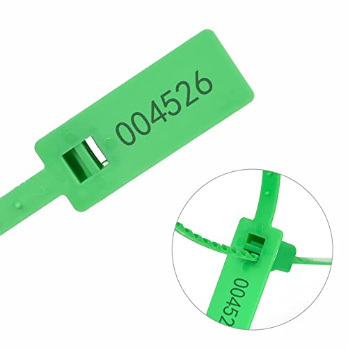 Heavy Duty Plastic Self Locking Tamper Evident Shipping Security Straps 337 mm 13.2" (100 Green) - color: Green, size: 100 PCS
