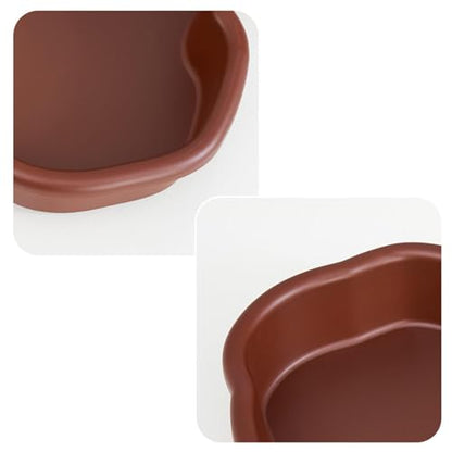 Reptile Bathing Pool Terrarium Bowl, 12.2 x 9.8 x 2 in PP Turtle Water Dish with Ramp for Tortoise, Bearded Dragon, Gecko
