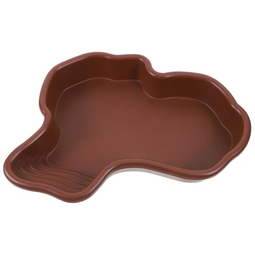 Alipis Large Plastic Turtle Soaking Tub Reptile Water Dish Pool for Turtle Bathing Accessory Household Reptile Bathing Basin