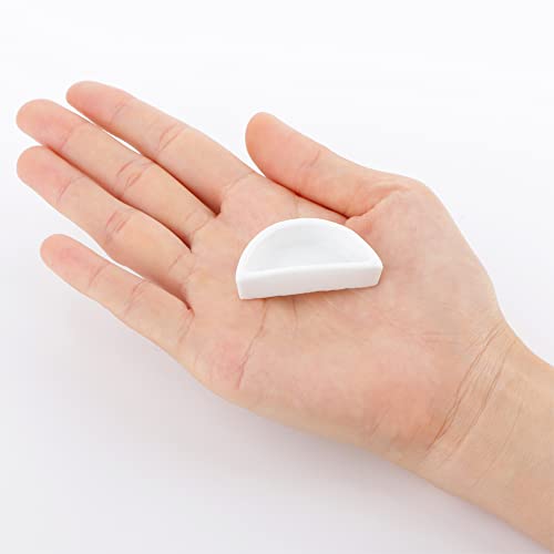 6 Pcs Spider Micro Water Bowl Hermit Crab Mini Ceramic Dish for Spider Hermit Crab Tarantula Millipede (Semicircle Shape)
