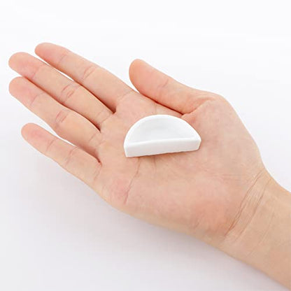 6 Pcs Spider Micro Water Bowl Hermit Crab Mini Ceramic Dish for Spider Hermit Crab Tarantula Millipede (Semicircle Shape)