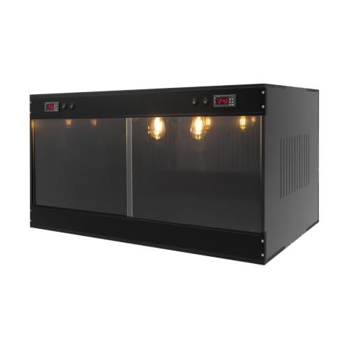 PVC Reptile Enclosure, 33-Gallon Habitat with Glass Door, Dual Thermostat | Set up in Living Rooms, Classrooms, or Breeding Racks, the Enclosure Gives Ball Pythons, and Bearded Dragons a Secure Home.